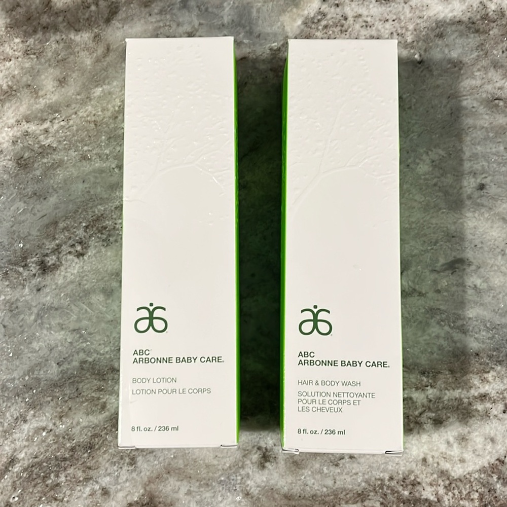 Arbonne Baby Care Body Lotion and Hair/Body Wash